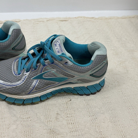 Brooks Adrenaline GTS 16 Running Shoes Womens Size 10 Silver Teal 1202031B170 - Picture 10 of 16